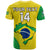 Custom Brazil Football T Shirt Brasil Map Come On Canarinho Sporty Style - Wonder Print Shop