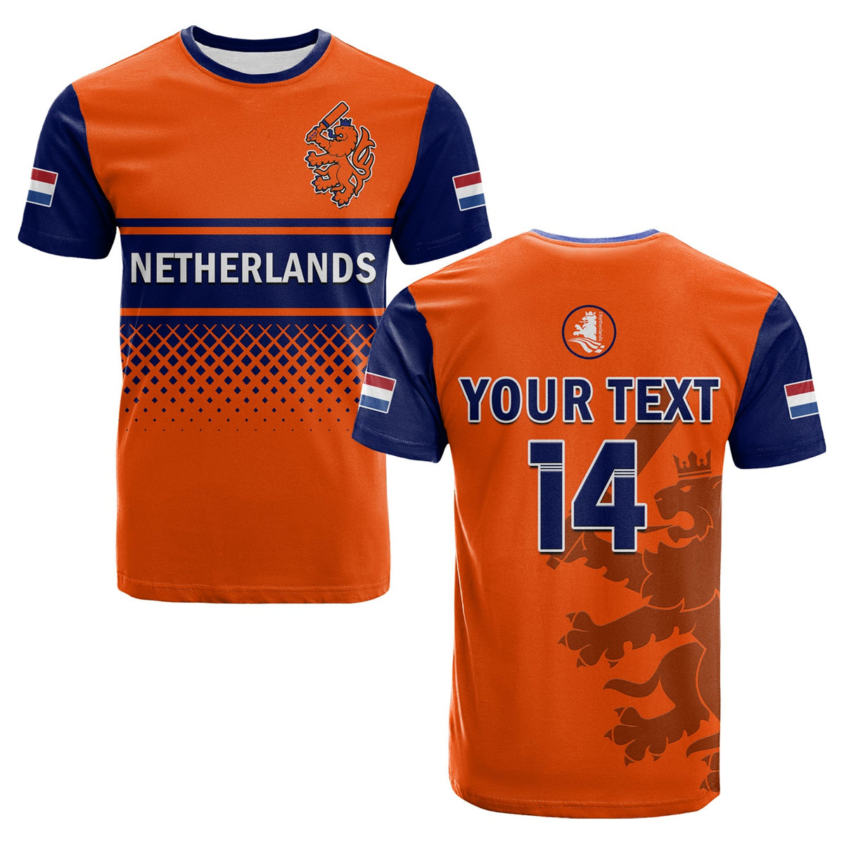 Custom Netherlands Cricket T Shirt ODI Simple Orange Style - Wonder Print Shop