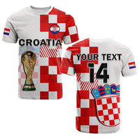 Custom Croatia Football T Shirt Hrvatska Checkerboard Champions WC 2022 - Wonder Print Shop