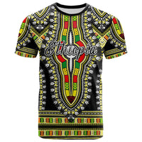 Custom Ethiopia T Shirt Dashiki Black Style LT6 - Wonder Print Shop