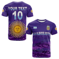 Custom Argentina Football T Shirt Go Champions La Albiceleste LT13 - Wonder Print Shop