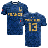 Custom France Football T Shirt Elegant Lily World Cup Les Bleus Le Champion LT13 - Wonder Print Shop