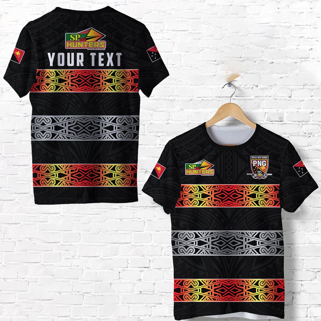 Custom The Hunters PNG T Shirt Papua New Guinea Hunters Rugby LT13 - Wonder Print Shop