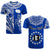 Custom Rarotonga Cook Islands T Shirt Turtle and Map Style Blue LT13 - Wonder Print Shop