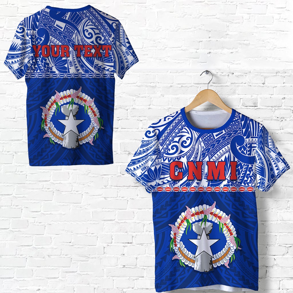 Custom Northern Mariana Islands T Shirt Polynesian CNMI Coat of Arms LT13 - Wonder Print Shop
