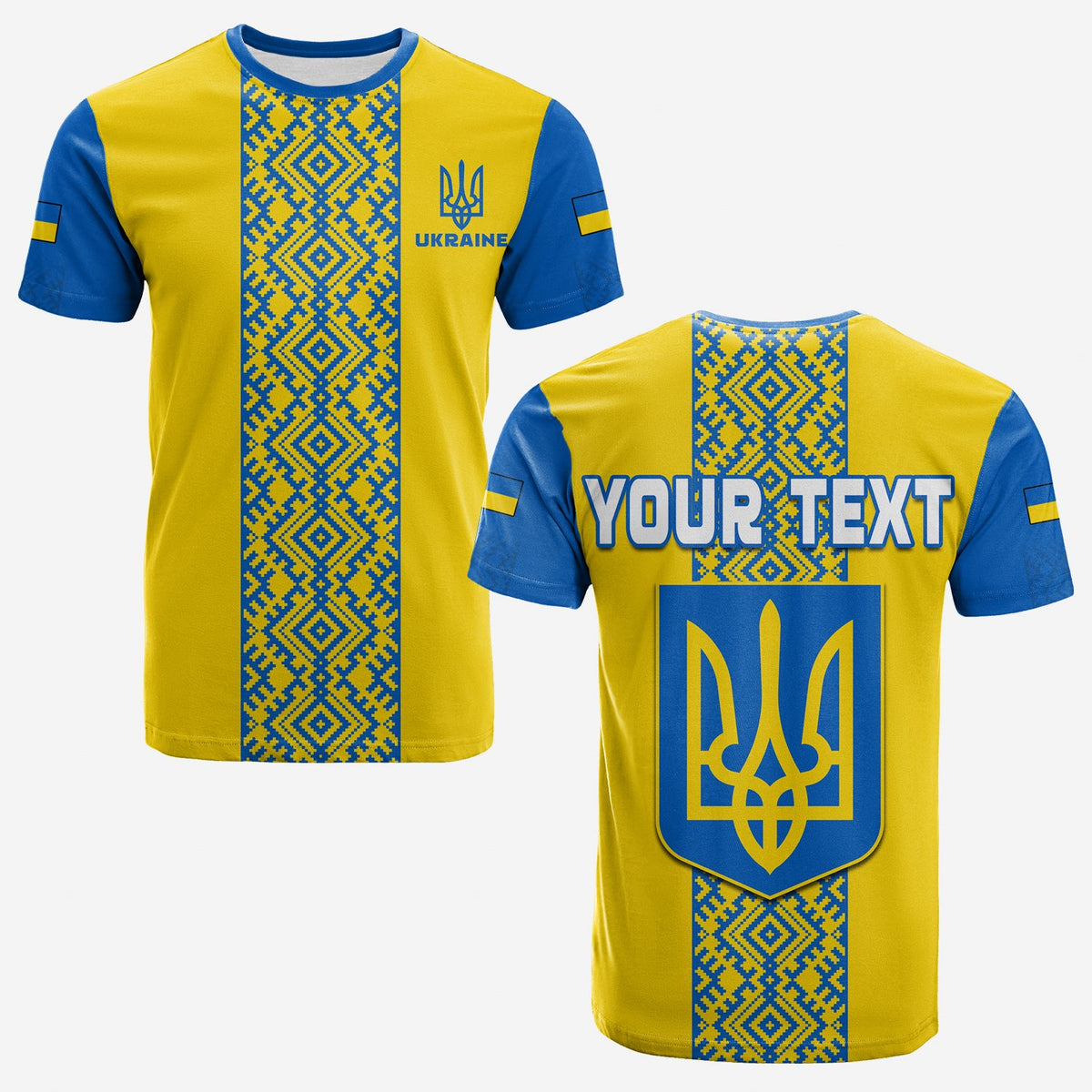 Custom Ukraine T Shirt Ukrainian Pattern LT13 - Wonder Print Shop