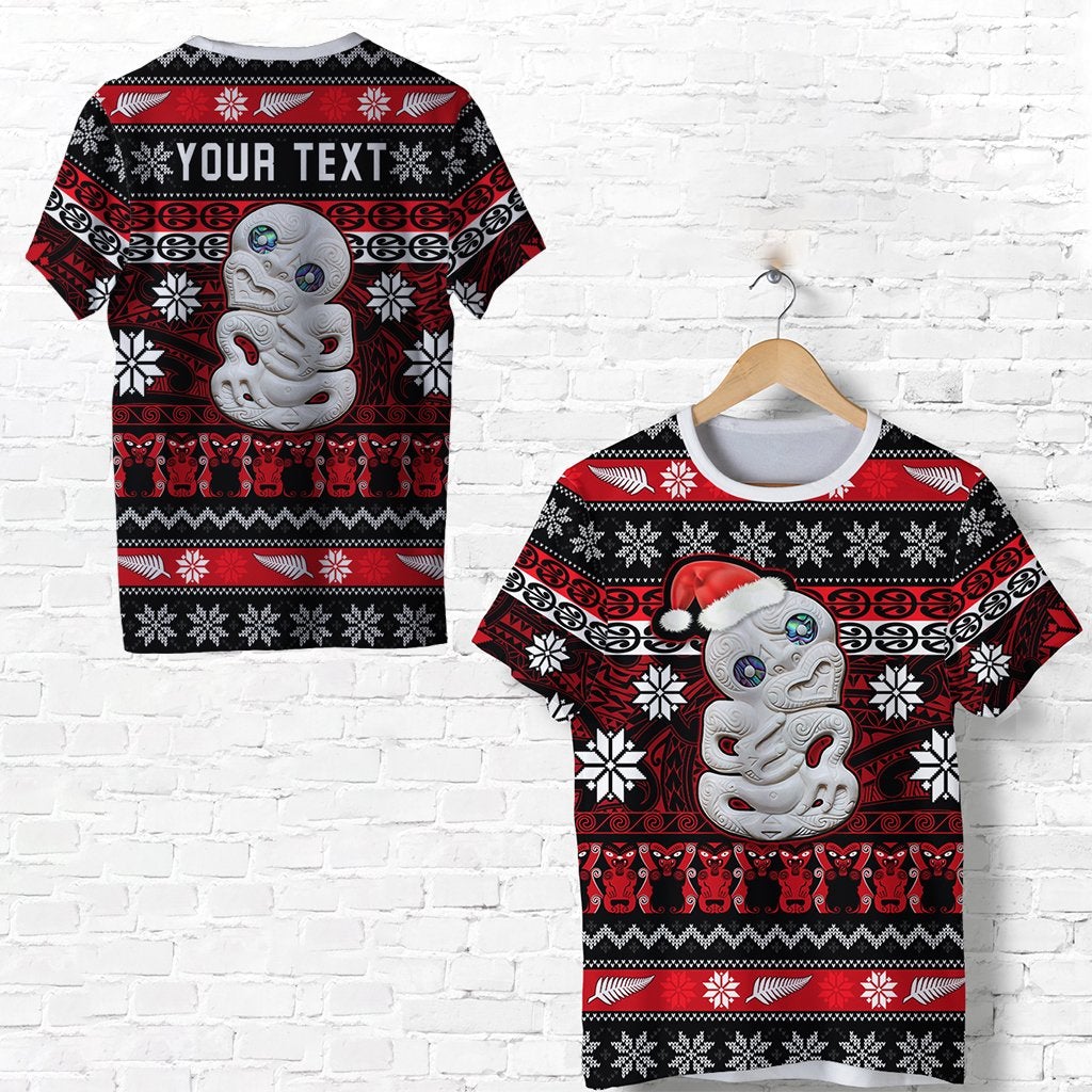 Custom New Zealand Hei Tiki Christmas T Shirt Maori Meri Kirihimete LT13 - Wonder Print Shop