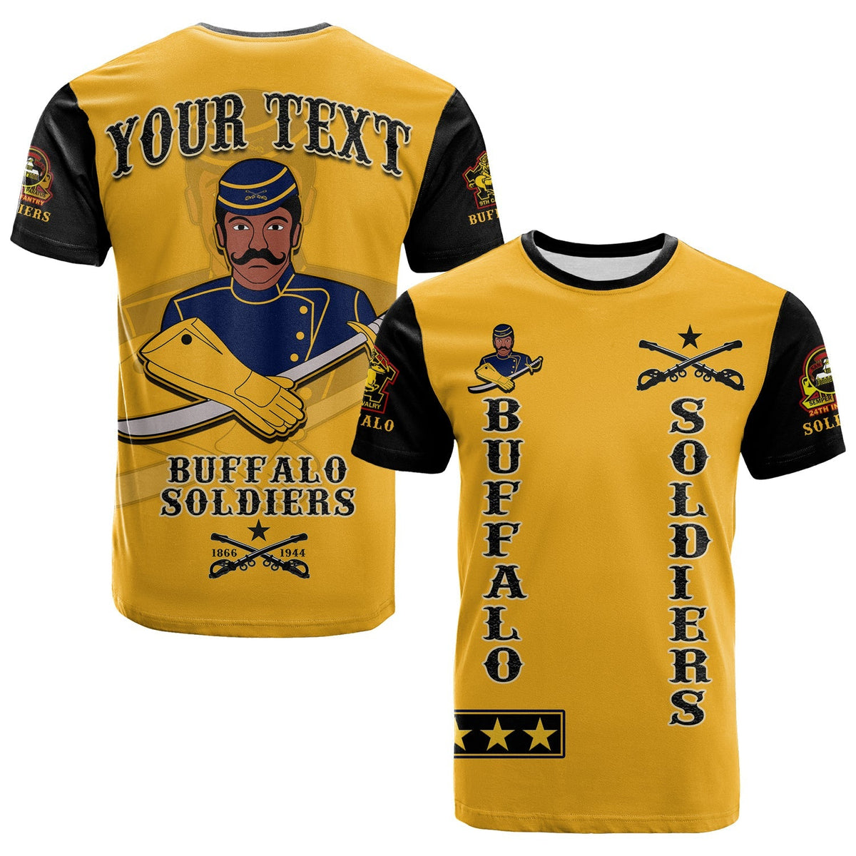 Custom Buffalo Soldiers T Shirt Motorcycle BSMC Club LT13 - Wonder Print Shop