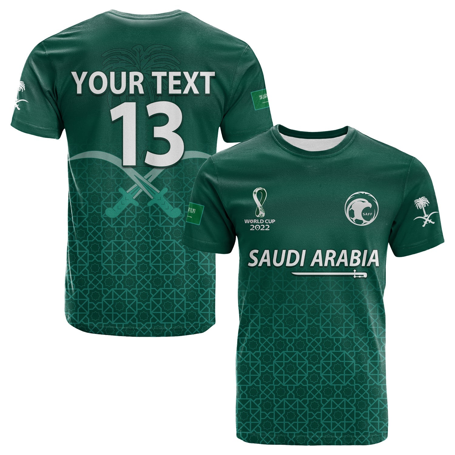 custom-text-and-number-saudi-arabia-football-t-shirt-ksa-swords-pattern-saudi-green-champions