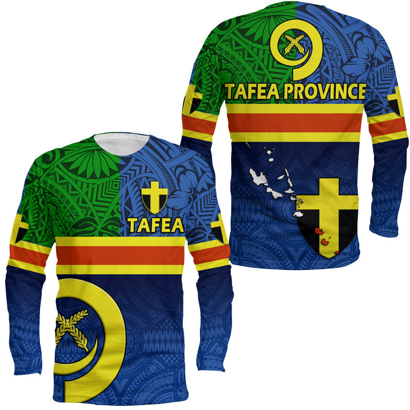 Vanuatu Tafea Province Day Long Sleeve Shirt Tafea Flag Color Style - Wonder Print Shop