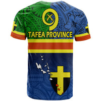 Tafea province day T-shirt, back print with TAFEA PROVINCE, map and cross emblem