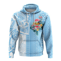 Fiji Tapa Pattern with Hibiscus Hoodie Fiji In My Heart - Wonder Print Shop