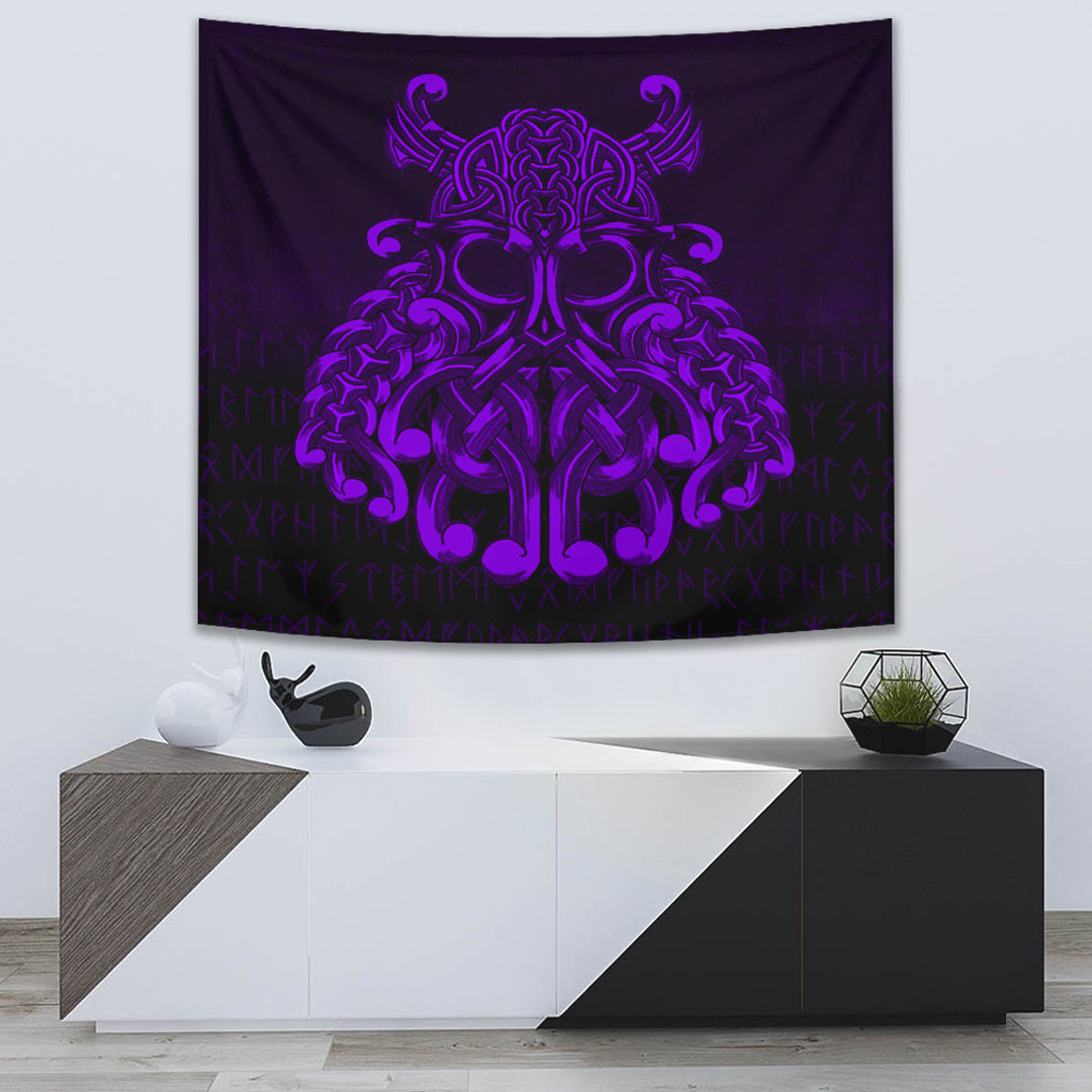 Viking Tapestry - Vikings Odin Valhalla - Purple Version Tapestry RLT12 - Wonder Print Shop