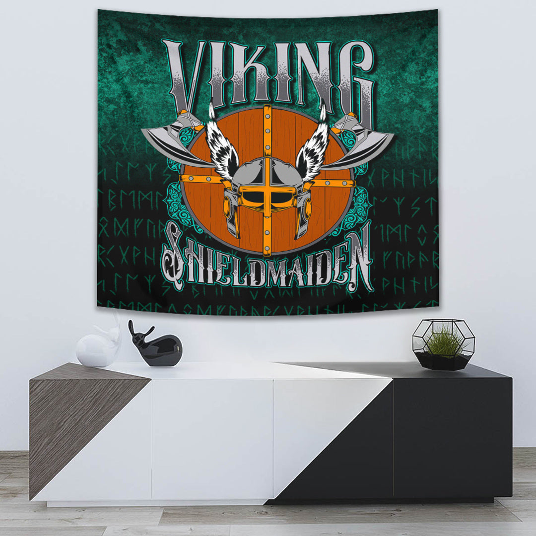 Viking Tapestry - Viking ShieldMaiden Tapestry RLT12 - Wonder Print Shop