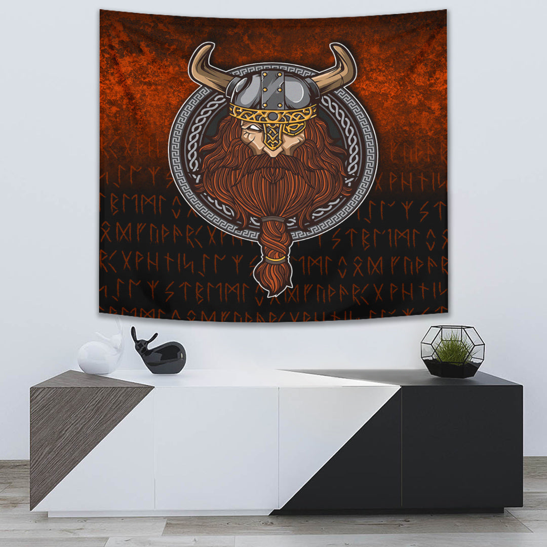 Viking Tapestry - Viking Warrior Odin Valhalla Tapestry RLT12 - Wonder Print Shop