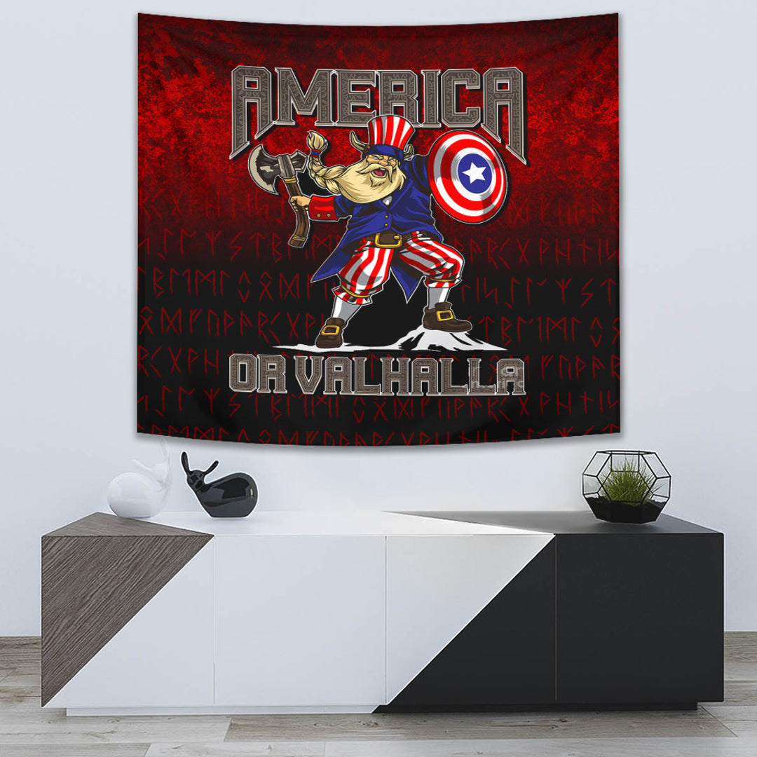 Viking Tapestry - America Or Valhalla Tapestry RLT12 - Wonder Print Shop