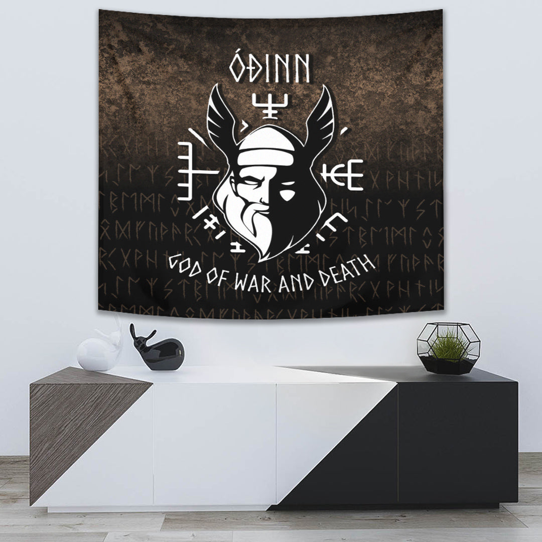 Wonder Print Shop Tapestry - Odin God Of War and Death Tapestry RLT12 - Wonder Print Shop