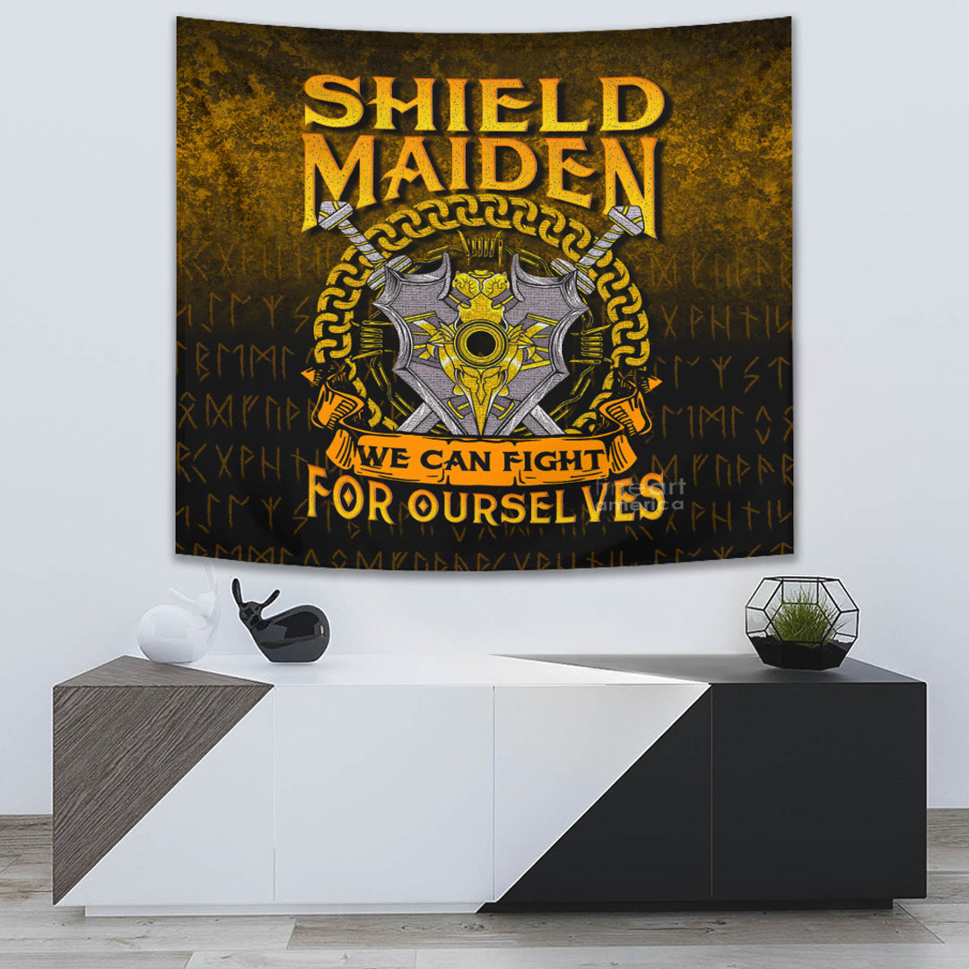 Viking Tapestry - Shield Maiden We Can Fight For Ourselves Tapestry RLT12 - Wonder Print Shop