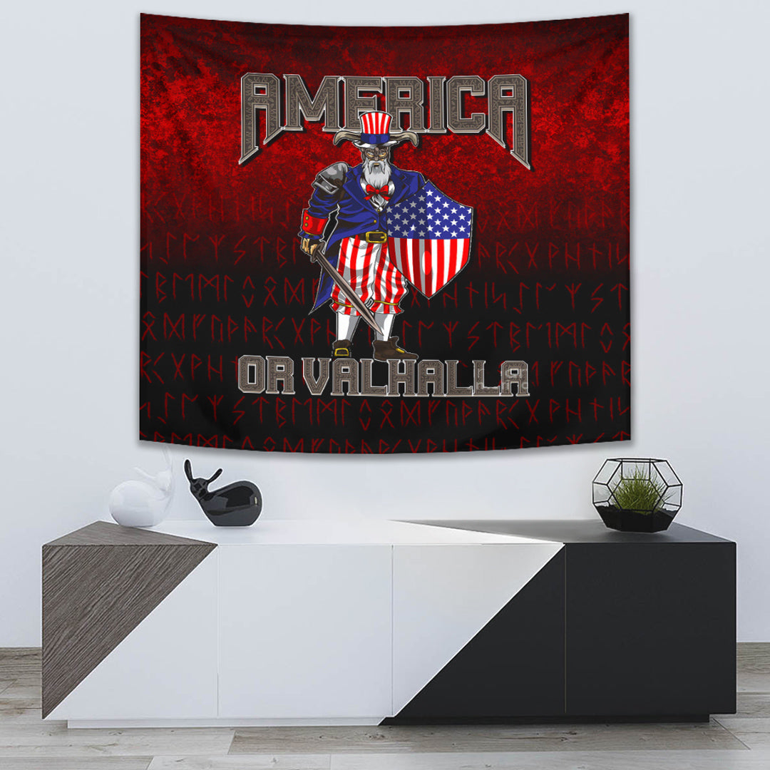Viking Tapestry - America Or Valhalla Tapestry RLT12 - Wonder Print Shop