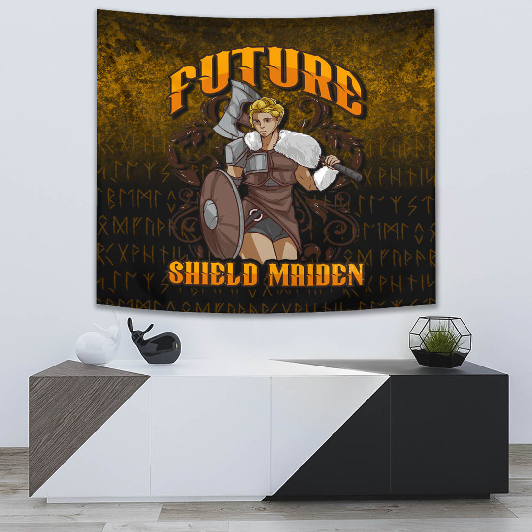 Viking Tapestry - Viking Future Shield Maiden Tapestry RLT12 - Wonder Print Shop