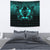 Viking Tapestry - Nordic Warrior Valhalla Norse - Cyan Version Tapestry RLT12 - Wonder Print Shop