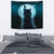 Viking Tapestry - Fenrir Viking Wolf - Cyan Version Tapestry RLT12 - Wonder Print Shop