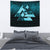 Viking Tapestry - Huginn Muninn Ravens from Odin Viking - Cyan Version Tapestry RLT12 - Wonder Print Shop