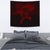 Viking Tapestry - Raven Vegvisir Tattoo - Red Version Tapestry RLT12 - Wonder Print Shop