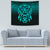 Viking Tapestry - Viking God Odin Allfather In Asgard Raven God - Cyan Version Tapestry RLT12 - Wonder Print Shop