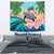 Polynesian Turtle Coconut Tree And Orchids Tapestry - Wonder Print Shop