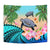 Polynesian Turtle Coconut Tree And Orchids Tapestry - Wonder Print Shop