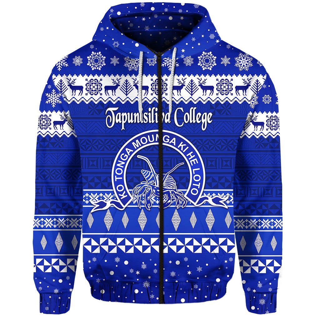 Custom Tapunisiliva College Christmas Zip Hoodie Simple Style LT8 - Wonder Print Shop