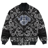 Viking Bomber Jacket Tattoo Courage Scandinavian with Bandana Paisley Style RLT12 - Wonder Print Shop