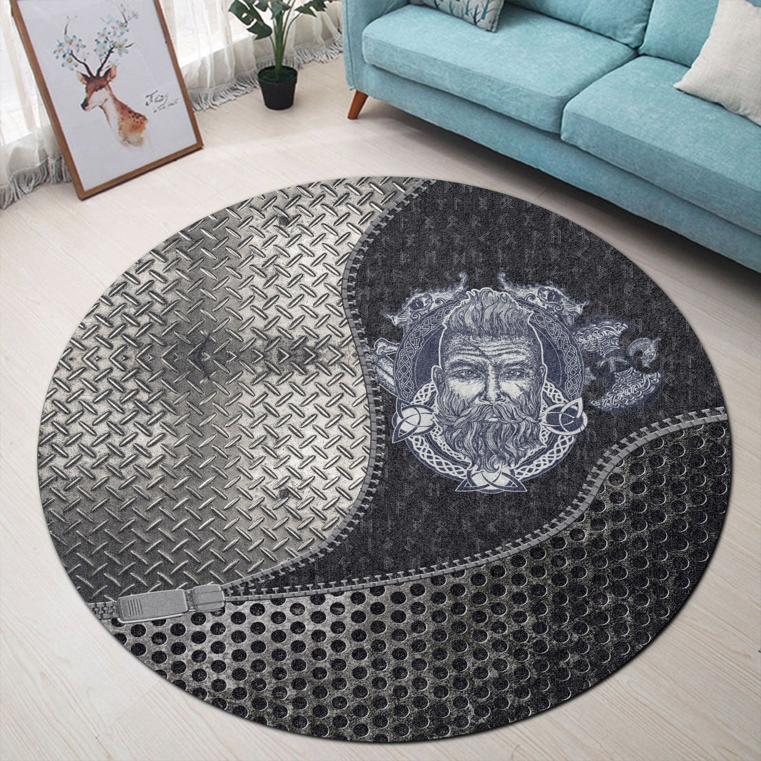 viking-carpet-tattoo-courage-scandinavian-round-carpet
