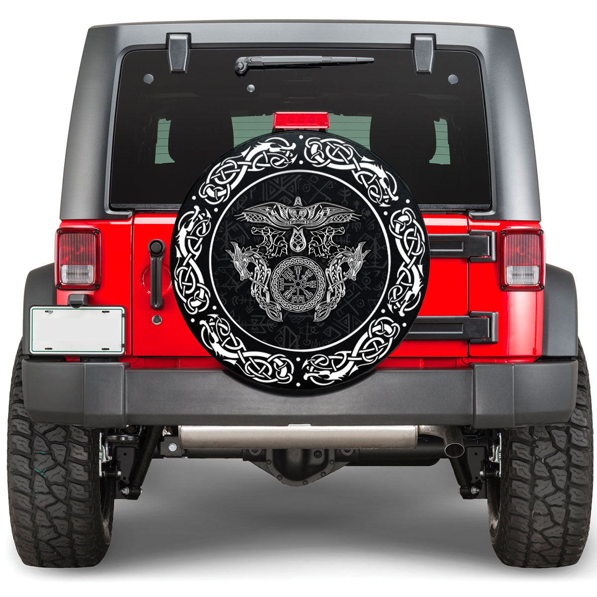 Viking Tattoo Style Viking Spare Tire Cover RLT12 - Wonder Print Shop