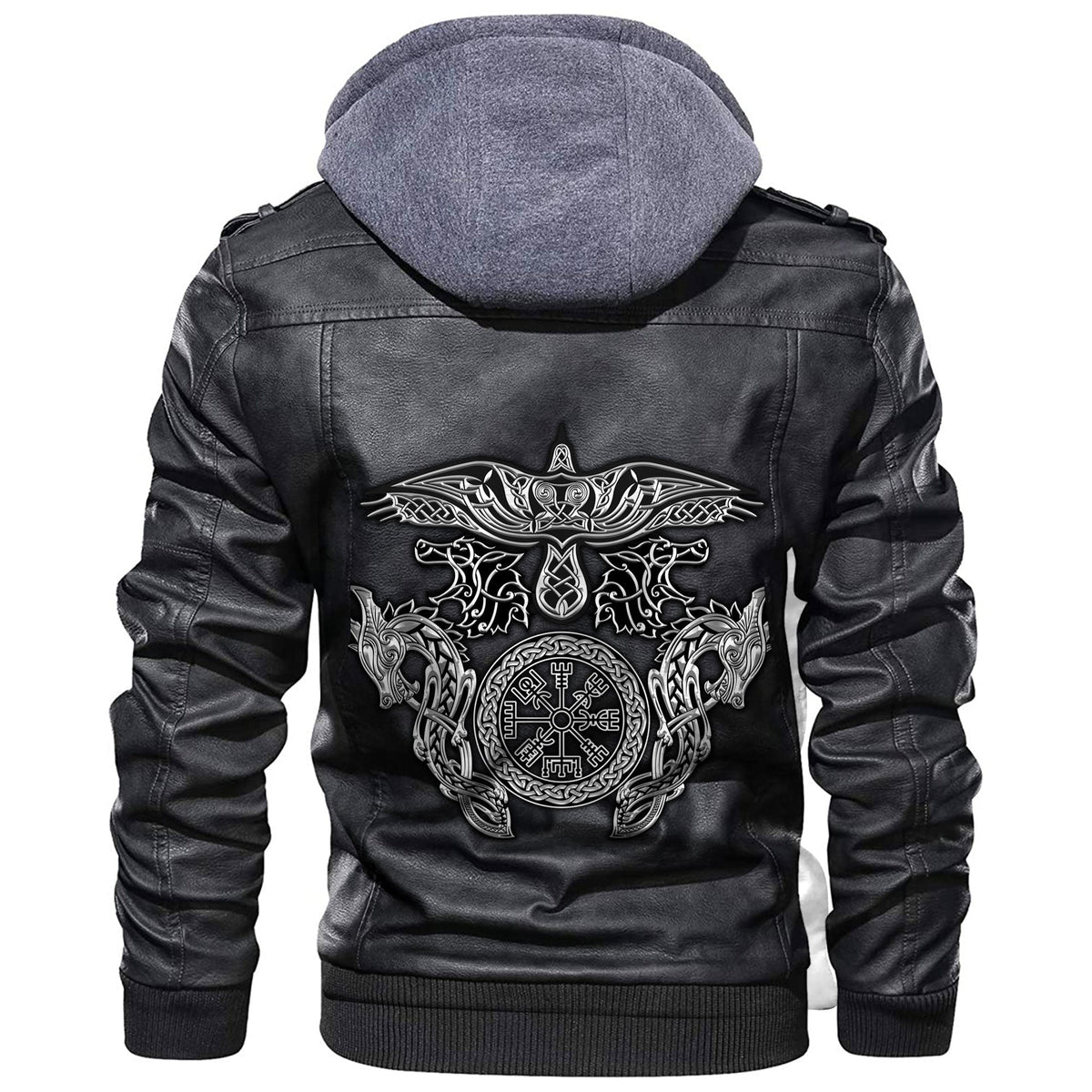 Viking Tattoo Style Leather Jacket RLT12 - Wonder Print Shop