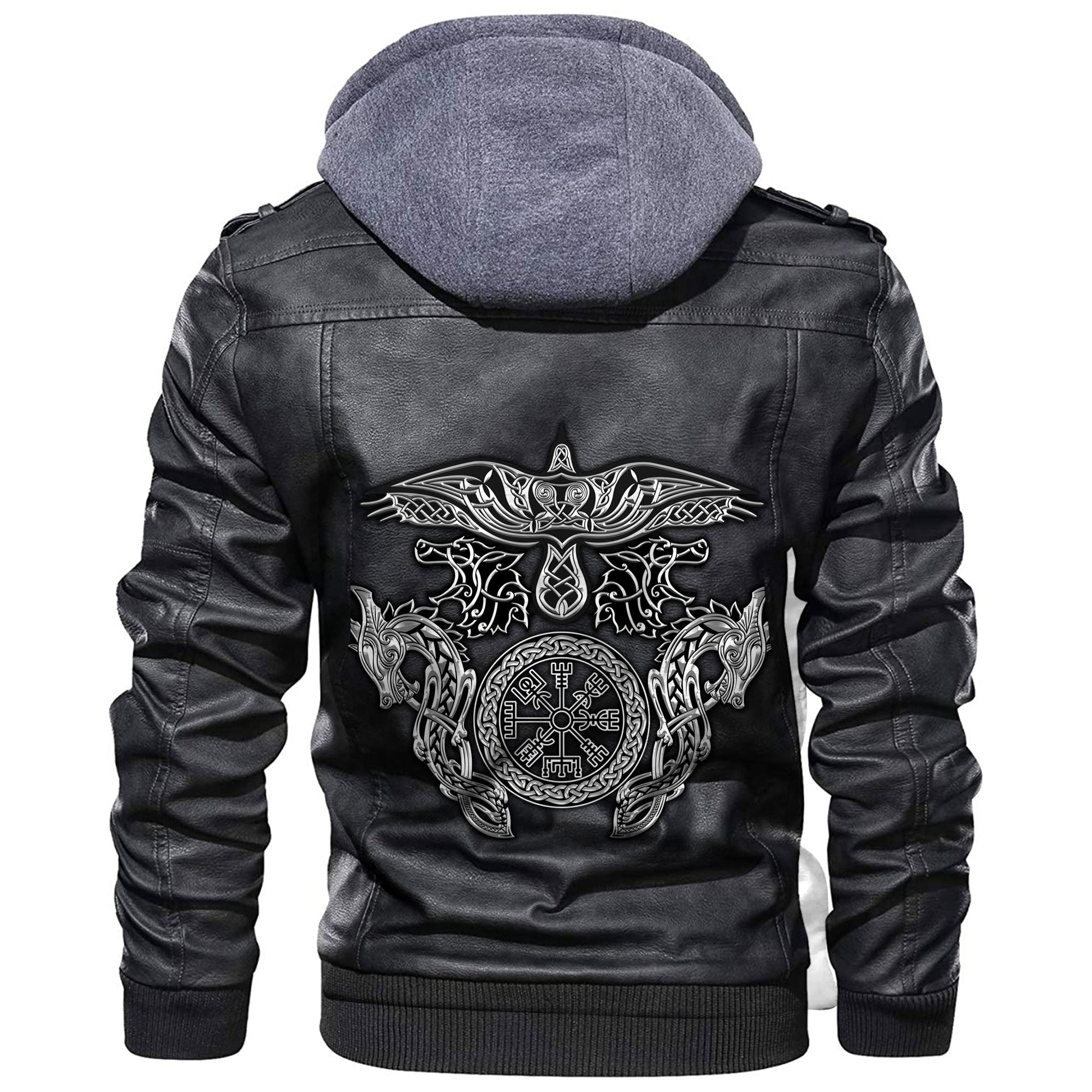 Viking Tattoo Style Leather Jacket RLT12 - Wonder Print Shop