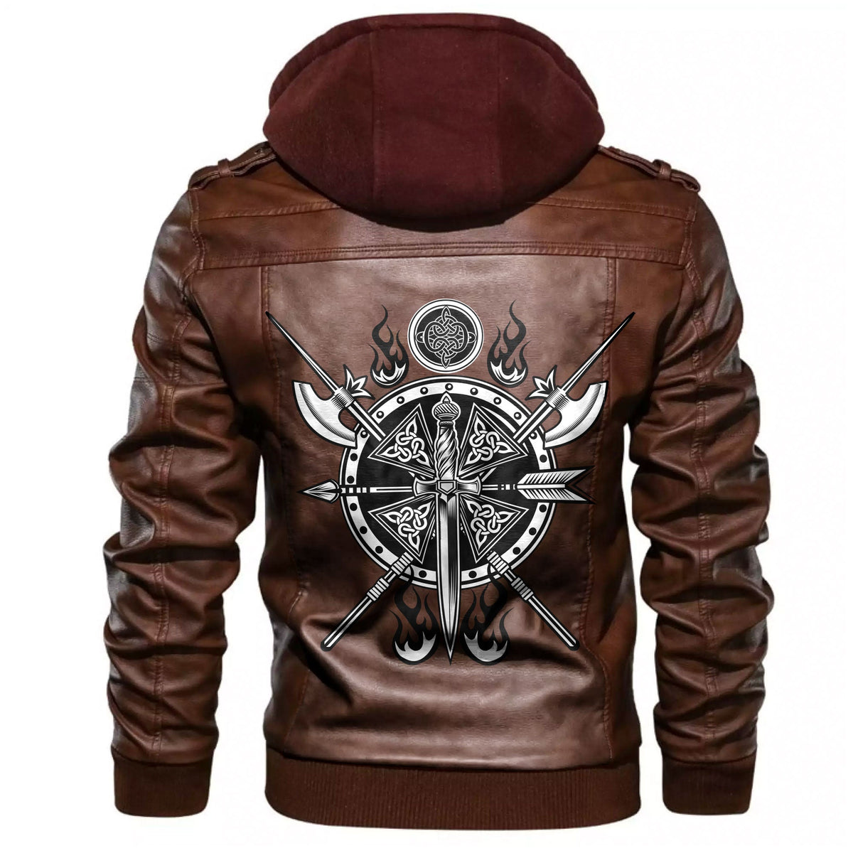 Viking Tattoo Leather Jacket RLT12 - Wonder Print Shop