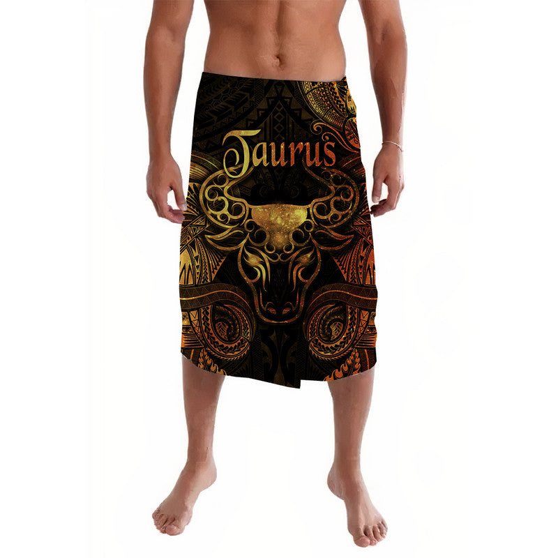 Taurus Zodiac Polynesian Lavalava Unique Style - Gold LT8 - Wonder Print Shop
