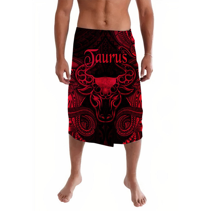 Taurus Zodiac Polynesian Lavalava Unique Style - Red LT8 - Wonder Print Shop