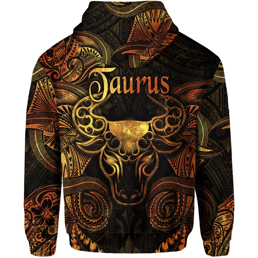 Taurus Zodiac Polynesian Hoodie Unique Style Gold LT8 - Wonder Print Shop