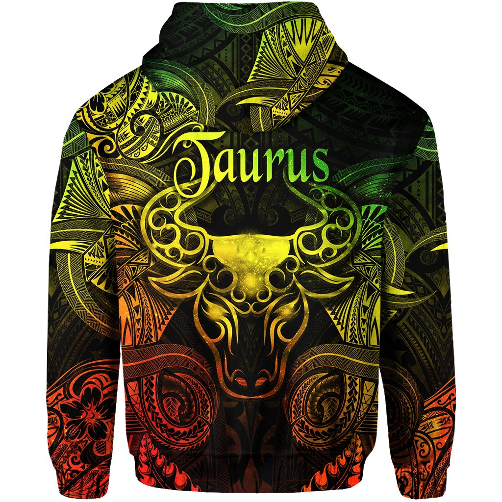 Taurus Zodiac Polynesian Hoodie Unique Style Reggae LT8 - Wonder Print Shop