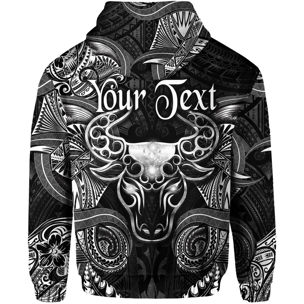Custom Taurus Zodiac Polynesian Zip Hoodie Unique Style Black LT8 - Wonder Print Shop