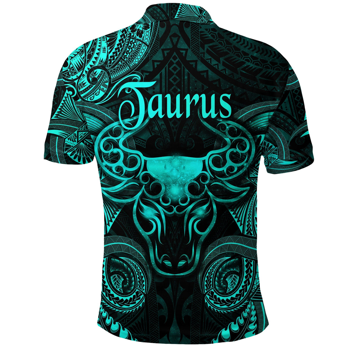 Taurus Zodiac Polynesian Polo Shirt Unique Style Turquoise LT8 - Wonder Print Shop