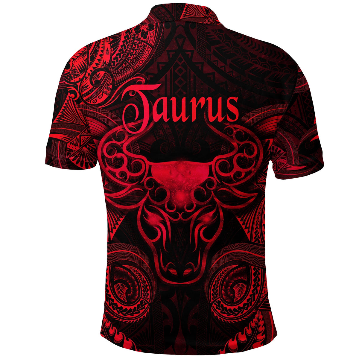 Taurus Zodiac Polynesian Polo Shirt Unique Style Red LT8 - Wonder Print Shop