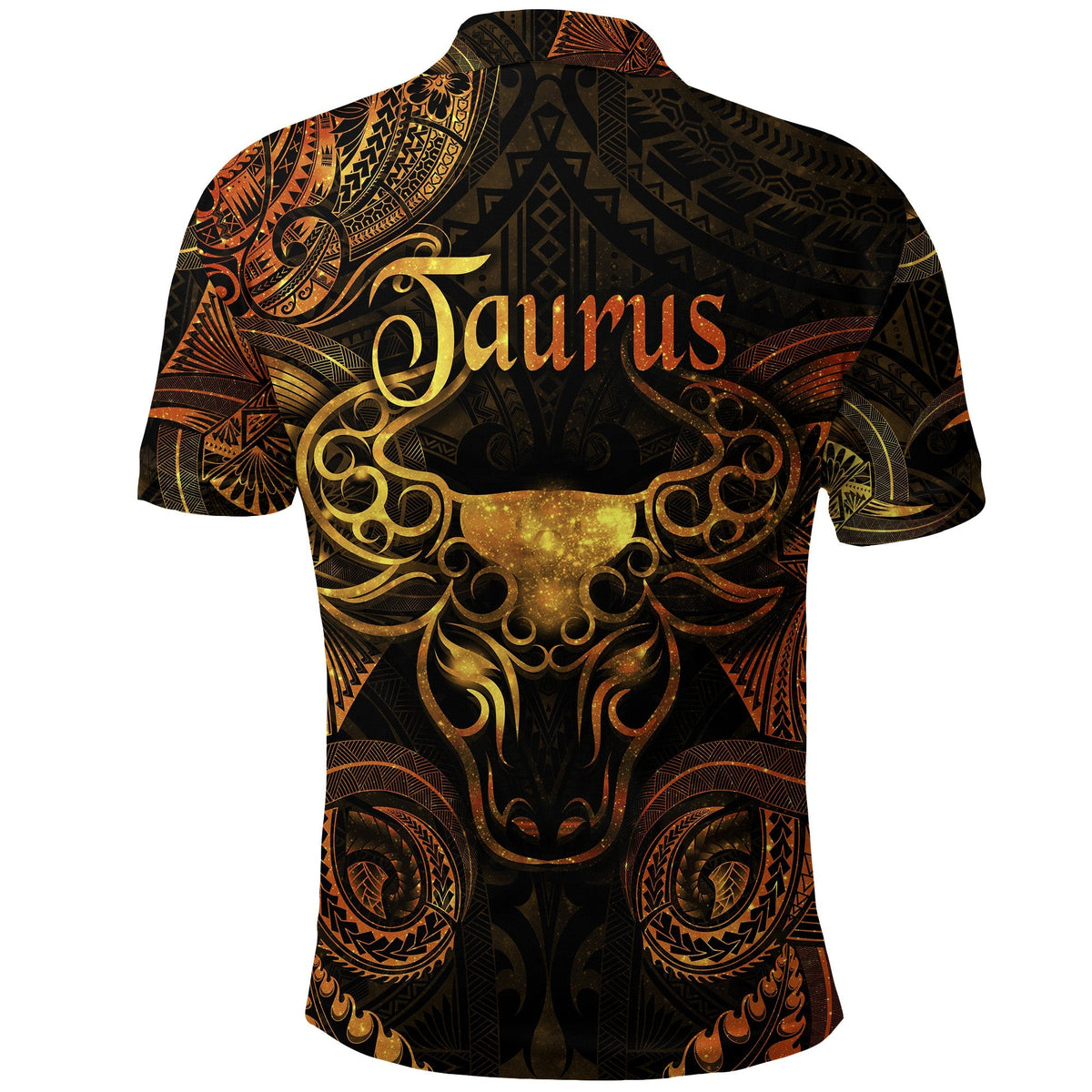 Taurus Zodiac Polynesian Polo Shirt Unique Style Gold LT8 - Wonder Print Shop