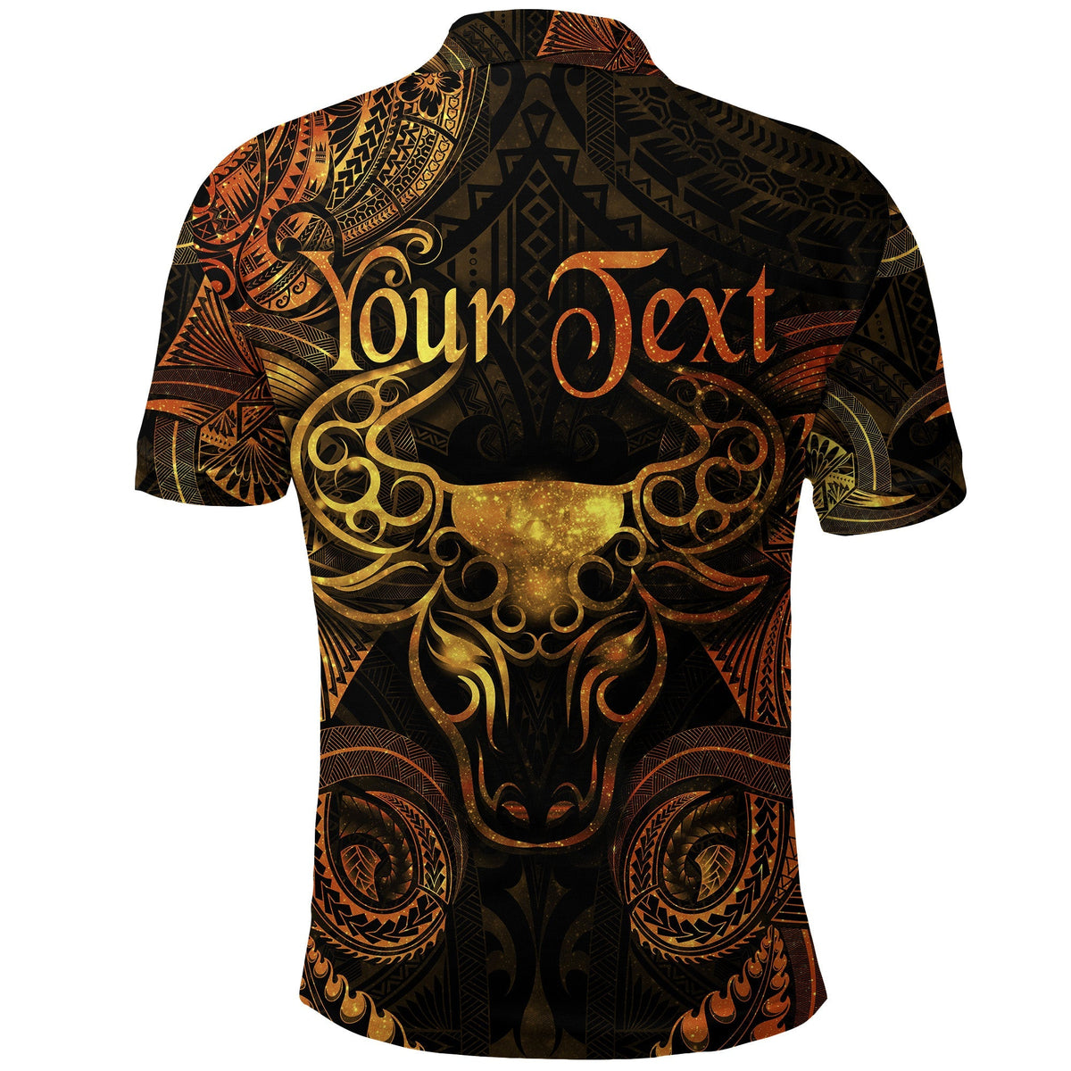 Custom Taurus Zodiac Polynesian Polo Shirt Unique Style Gold LT8 - Wonder Print Shop