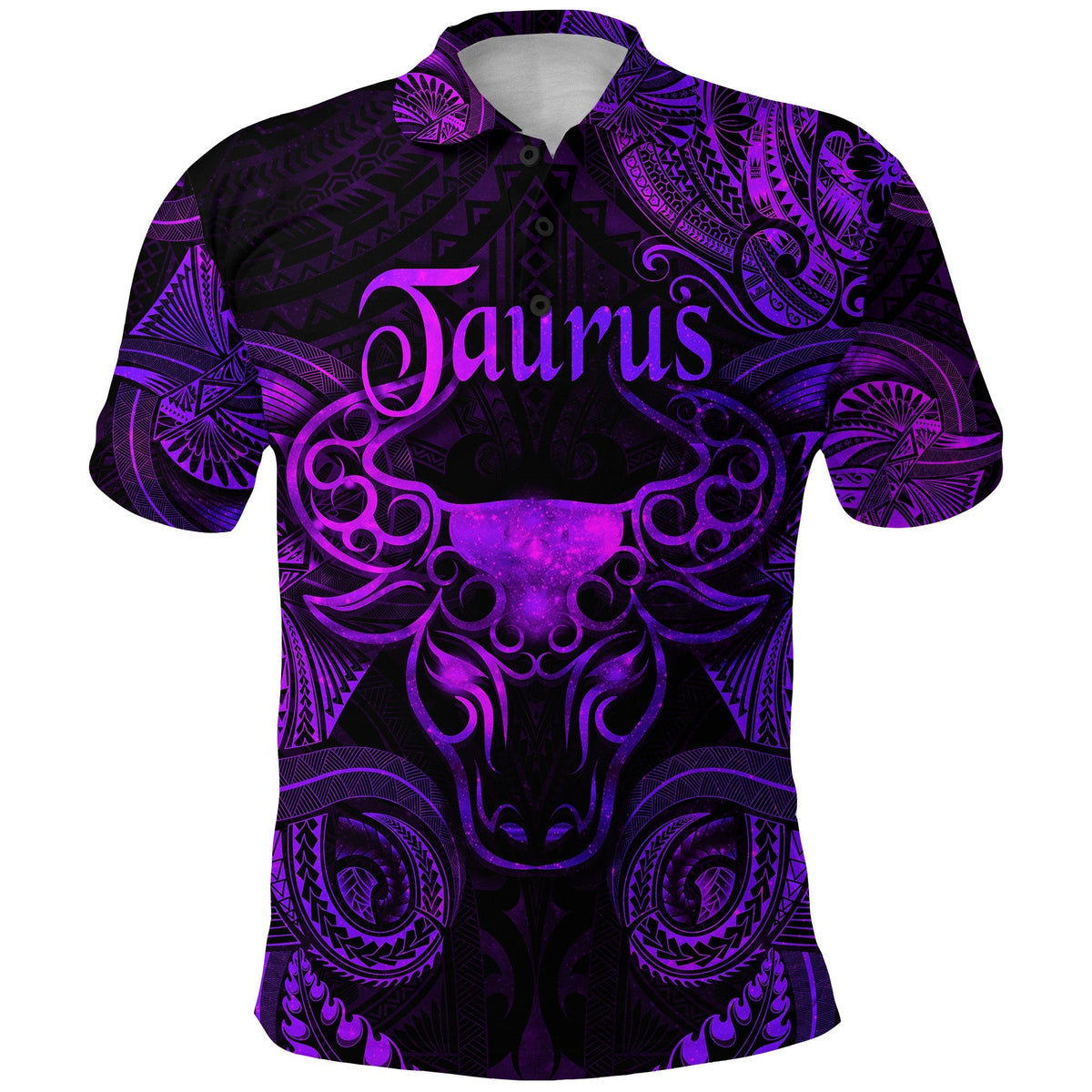 Taurus Zodiac Polynesian Polo Shirt Unique Style Purple LT8 - Wonder Print Shop