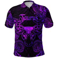 Taurus Zodiac Polynesian Polo Shirt Unique Style Purple LT8 - Wonder Print Shop