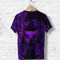 Custom Taurus Zodiac Polynesian T Shirt Unique Style Purple LT8 - Wonder Print Shop